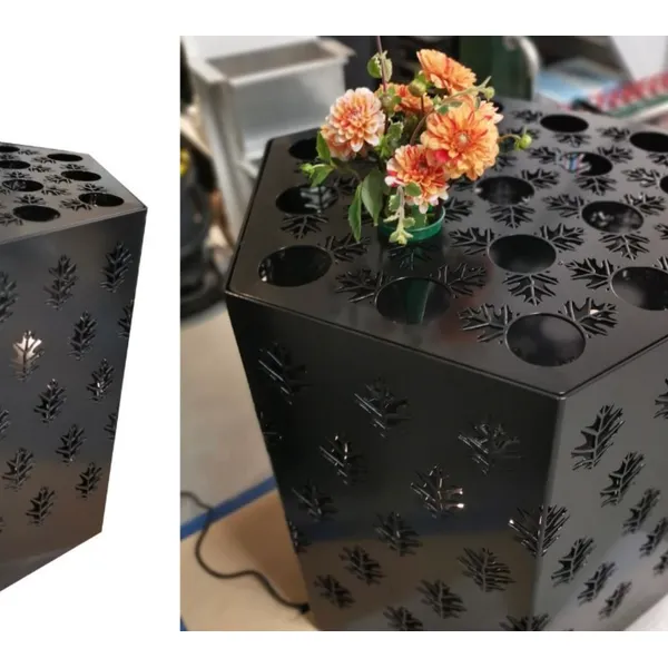 MINNELUND VASE OG LYSHOLDER HEXAGON "EK" H 62 CM