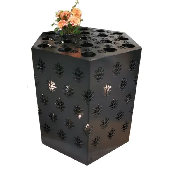 MINNELUND VASE OG LYSHOLDER HEXAGON "EK" H 62 CM